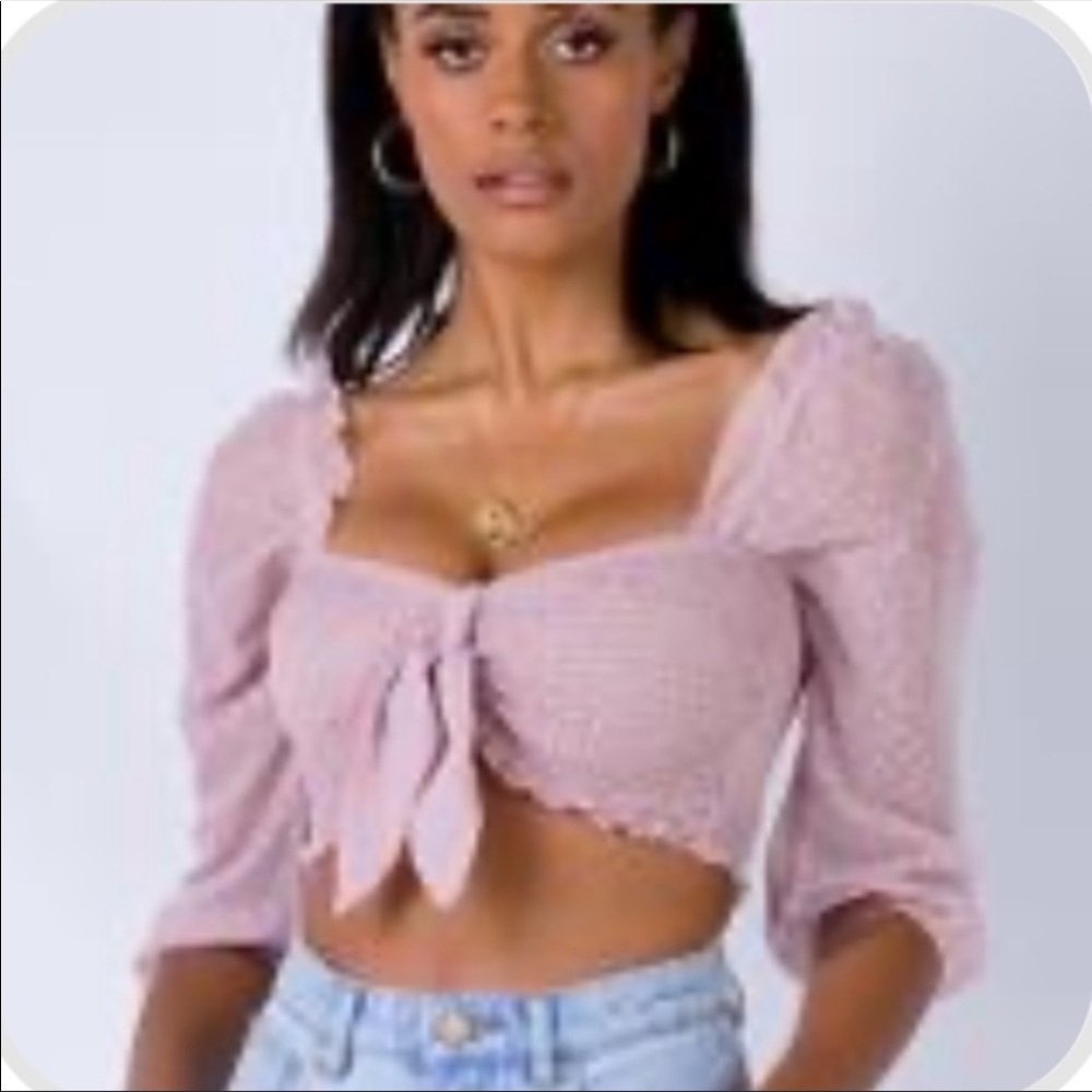 Pink Cropped Blouse